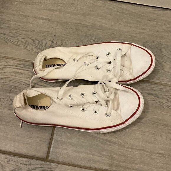 Converse All Star Chuck Taylor OX Sneaker Shoes Size 3US White - Picture 3 of 5